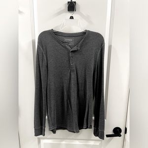 Express Long Sleeve Henley Shirt